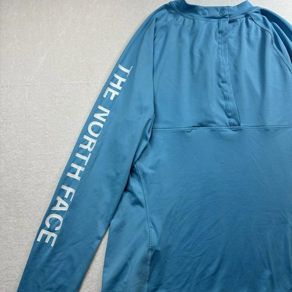The North Face FlashDry‎ Breeze Long Sleeve Shirt Unisex L Blue Performance Logo